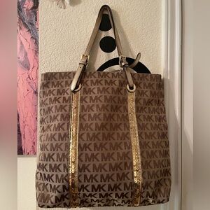 Michael Kors Brown glitter Tote Bag pre-owned